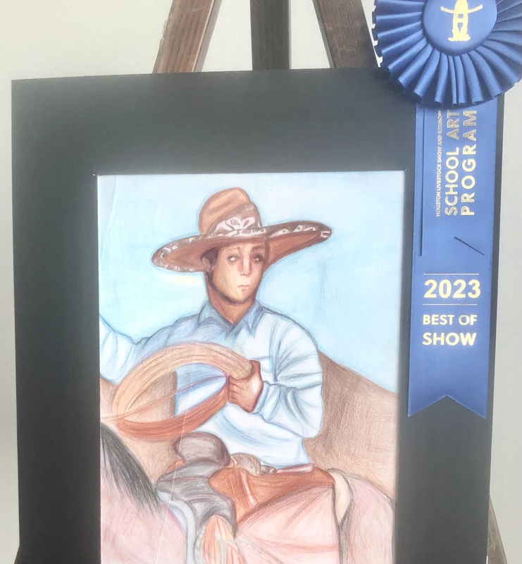 Rodeo Art Winners and Art Vysehrad ISD